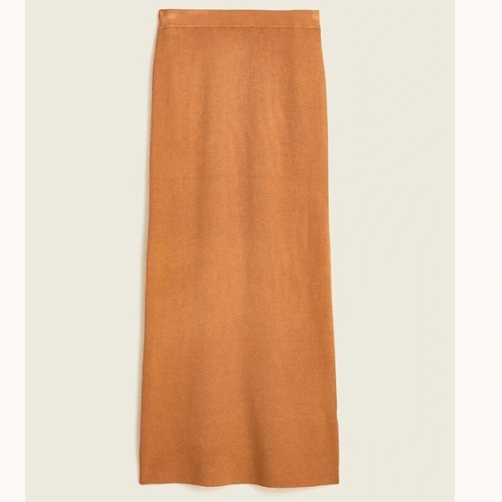 J. Crew Midi Tube Sweater Skirt Burnished Pecan XS NWT Knit Stretch Pencil